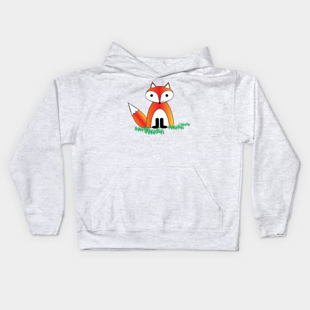 Grey's Smiling Fox Lispe Kids Hoodie by Lispe